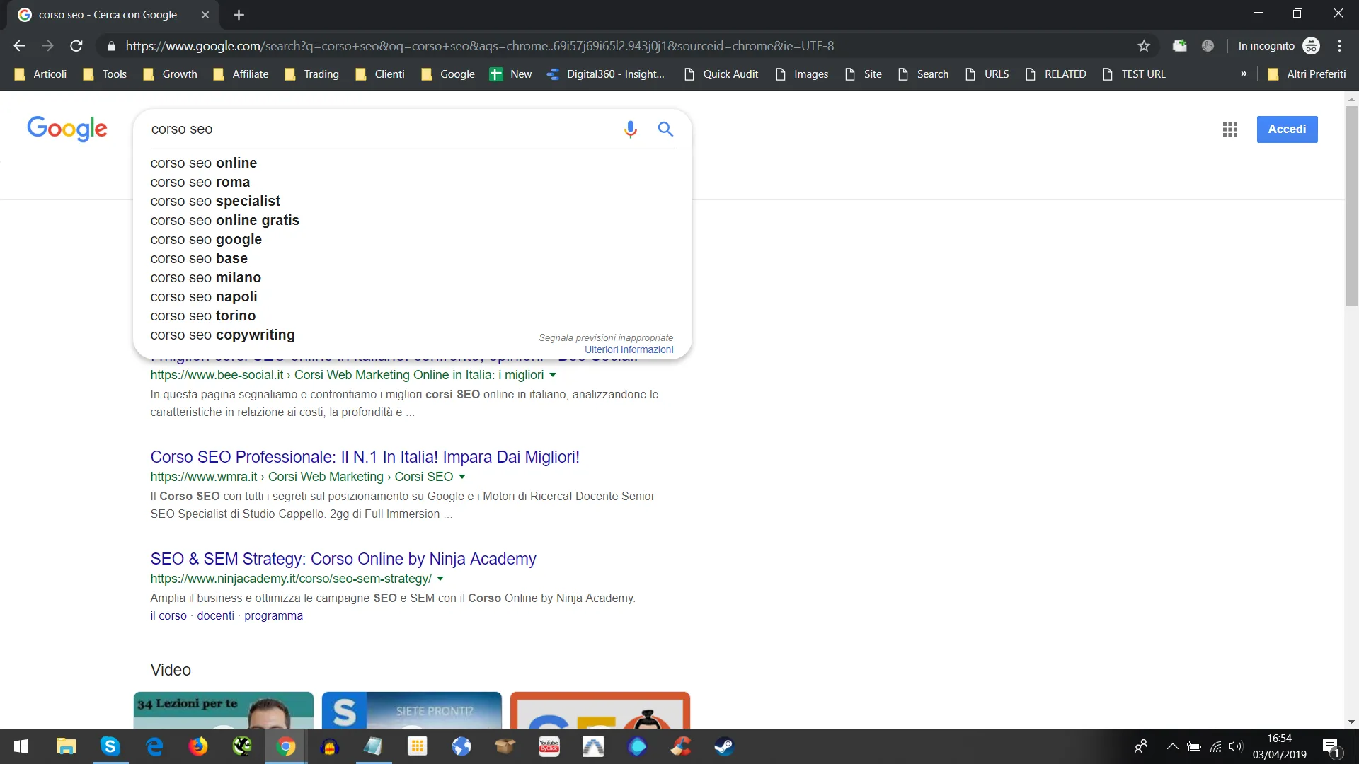google suggest esempio