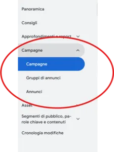 campagne annunci gruppi annunci google ads