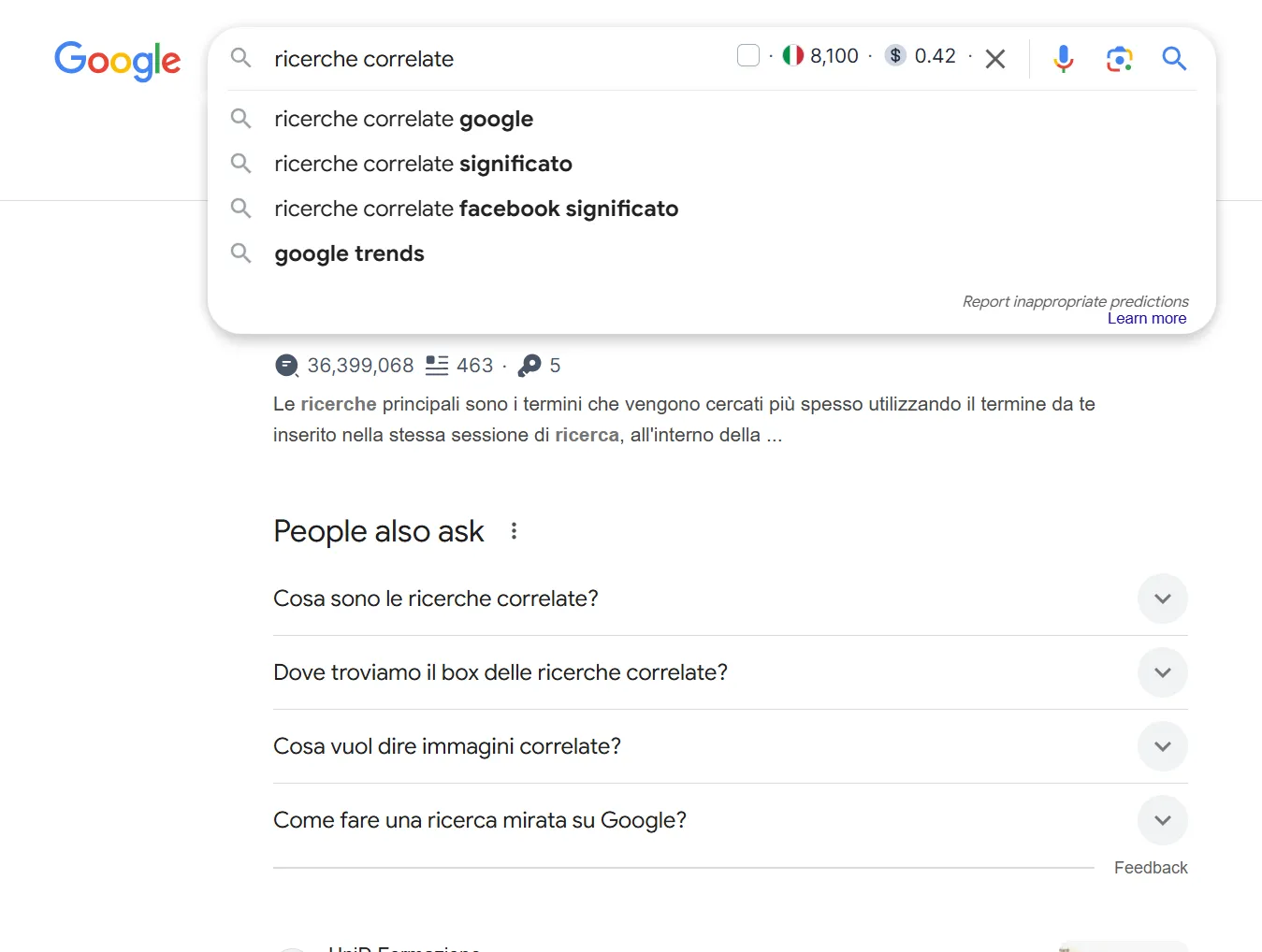 google suggest e le persone hanno chiesto anche
