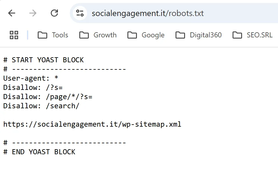 esempio file robots.txt
