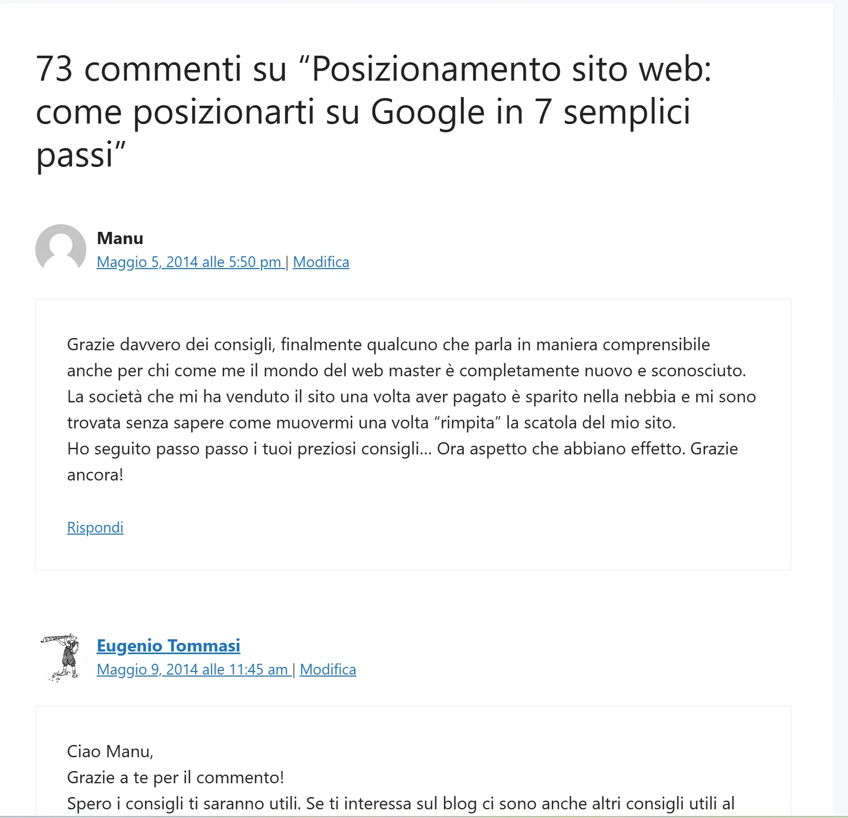 commenti articolo