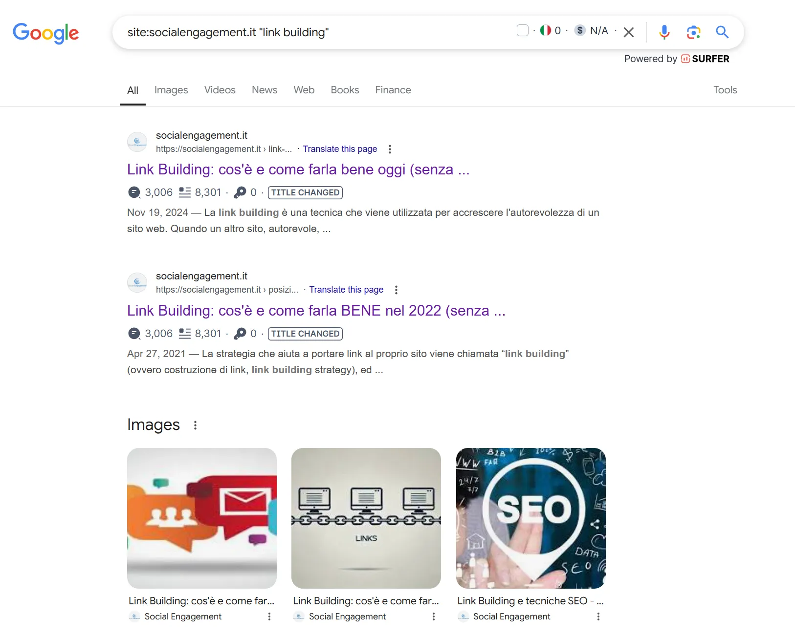 operatore site e virgolette google