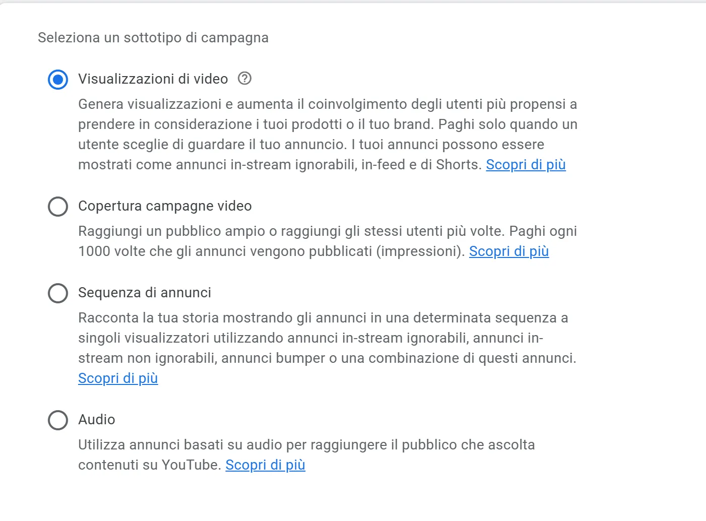 sottotipo campagna video