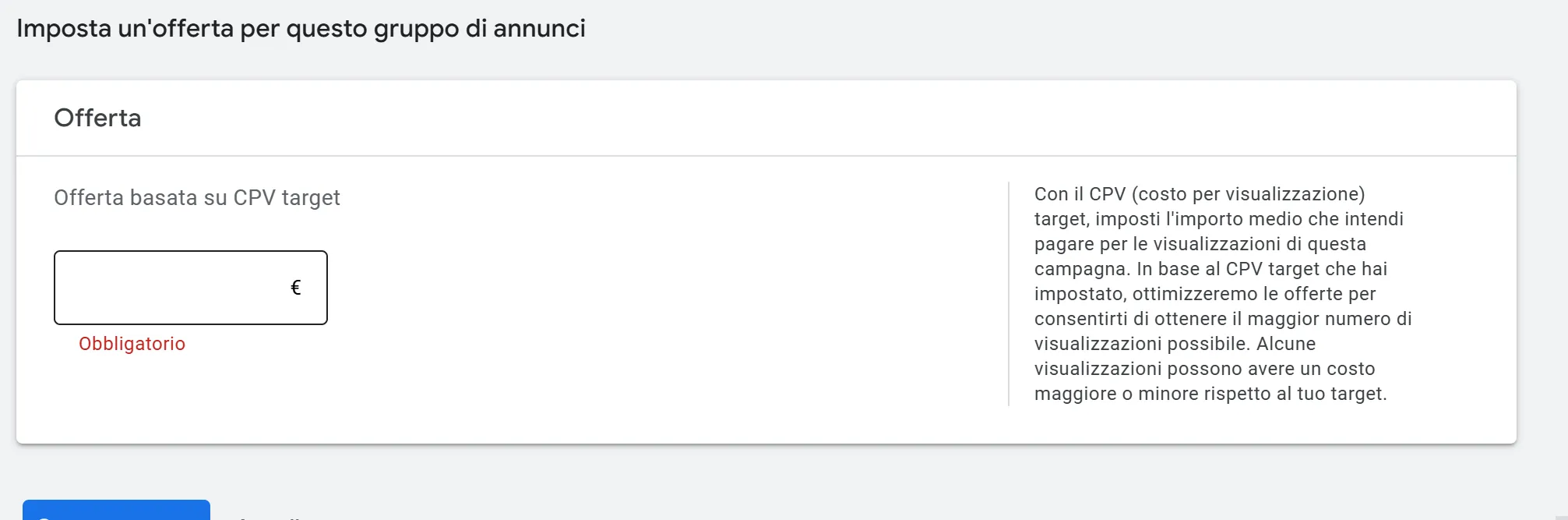 offerta gruppo annunci video