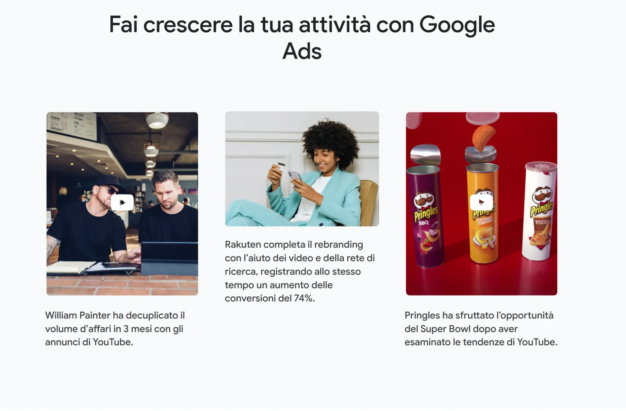 dati campagne google ads video youtube