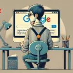 ragazzo che fa ricerche correlate google